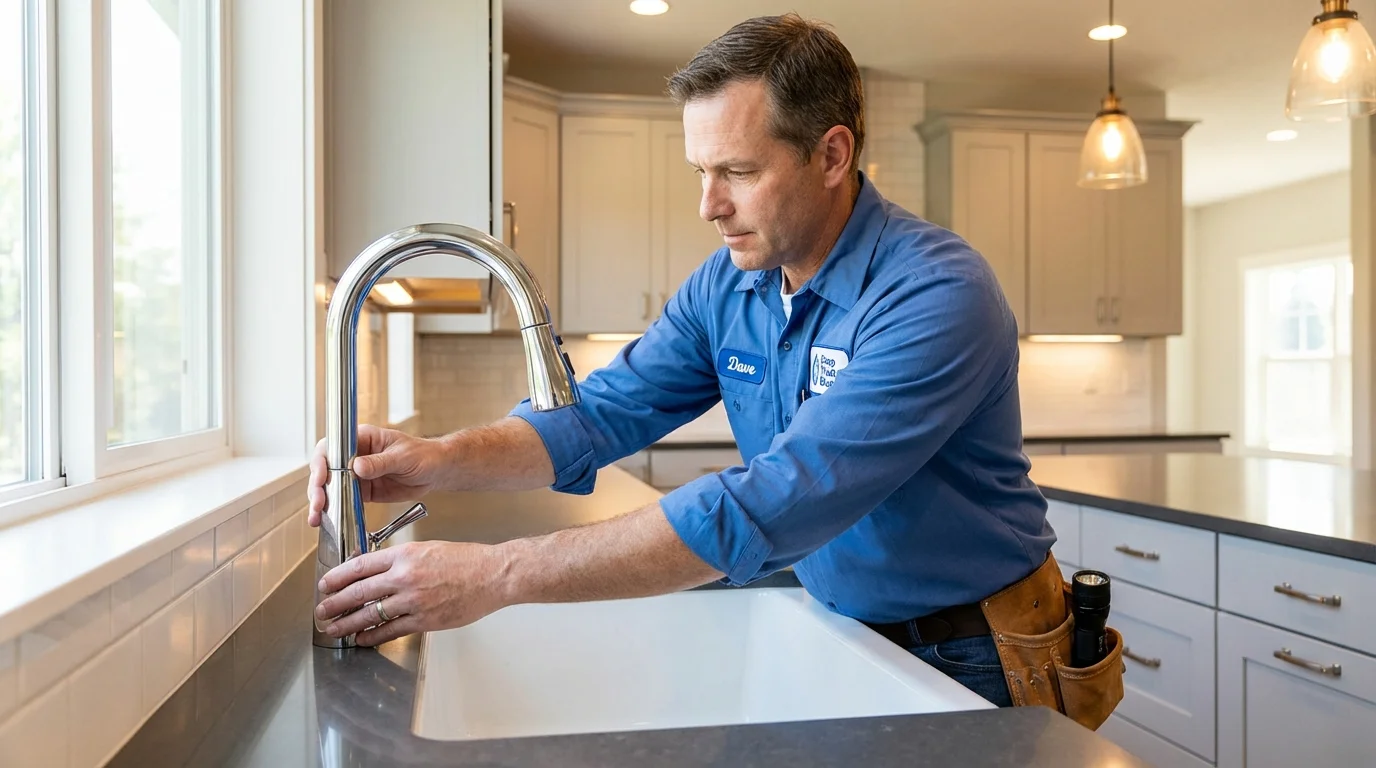 Kitchen faucet installation by Johns Plumbing LLC in Tomball